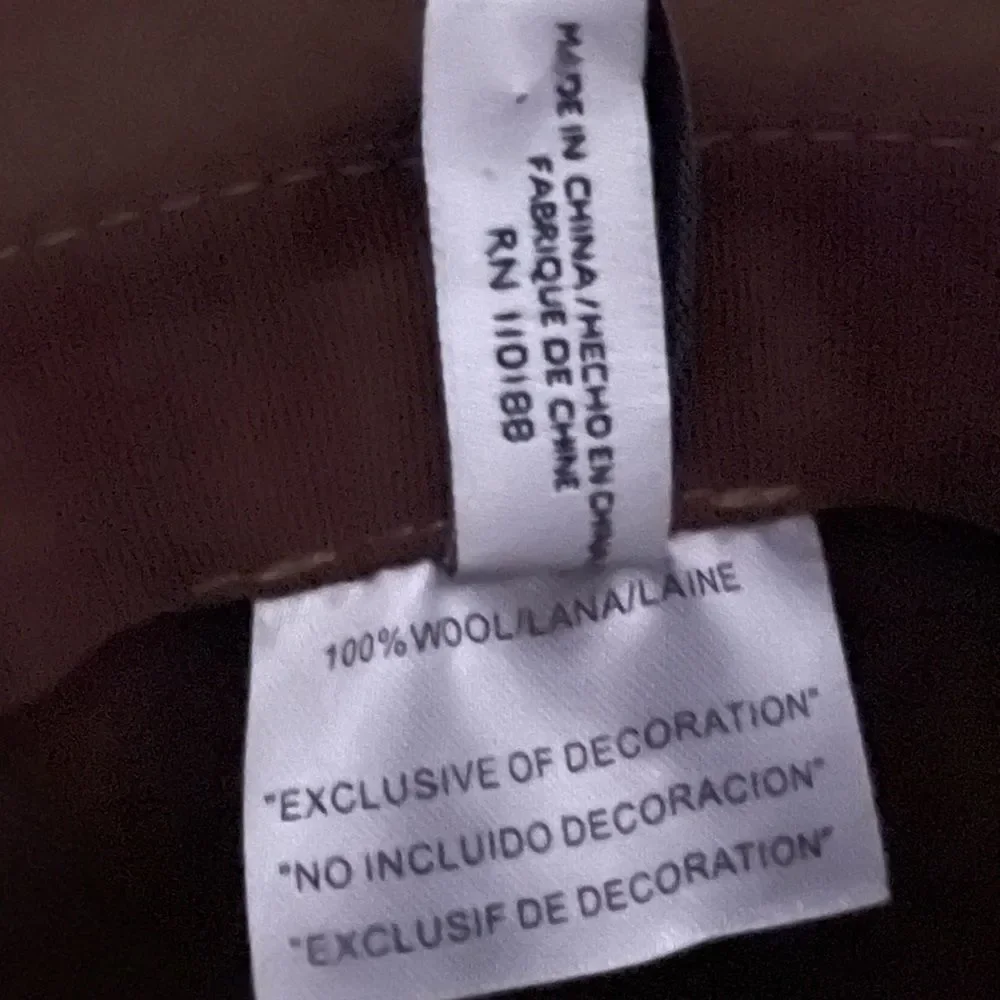 Nine West Wool Fedora Bucket Hat, NWT, Brown - Picture 8 of 8